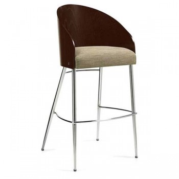 Marche Bar Stool with Closed Wood Back 