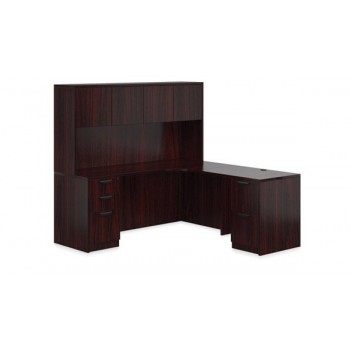 L Shape Desk With Hutch 